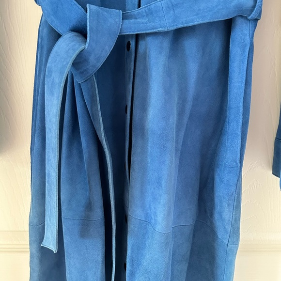Iris And Ink Blue Suede Dress Size 8 - Picture 3 of 11